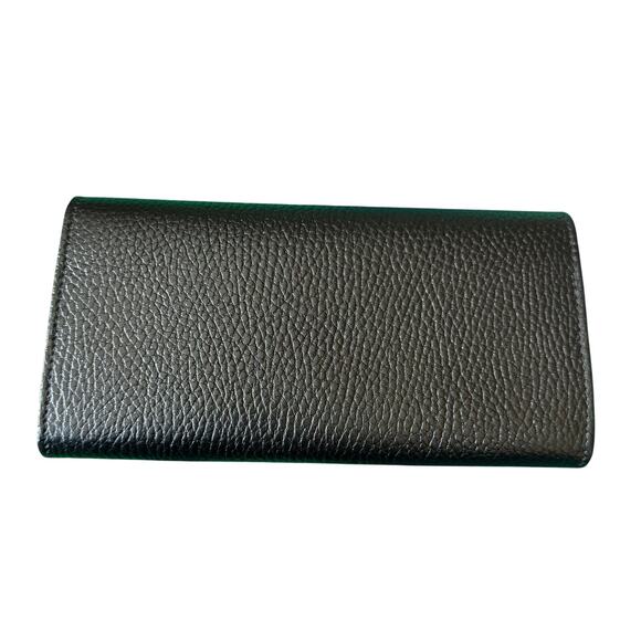 Gucci Interlocking G Long Wallet Black Leather Silver 100% Authentic - Picture 14 of 14